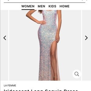 La Femme Size 0 NWT pink irredecent prom dress.